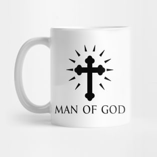 Man Of God - Cross Bottony - Black - Christian Series 7B Mug